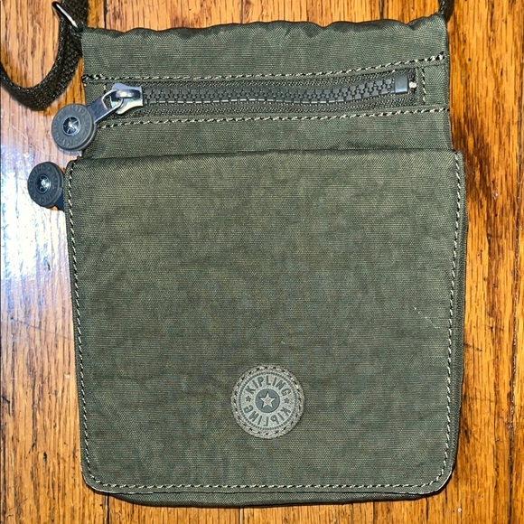 Kipling Olive Green Adjustable Crossbody Organizer Bag - Picture 3 of 15
